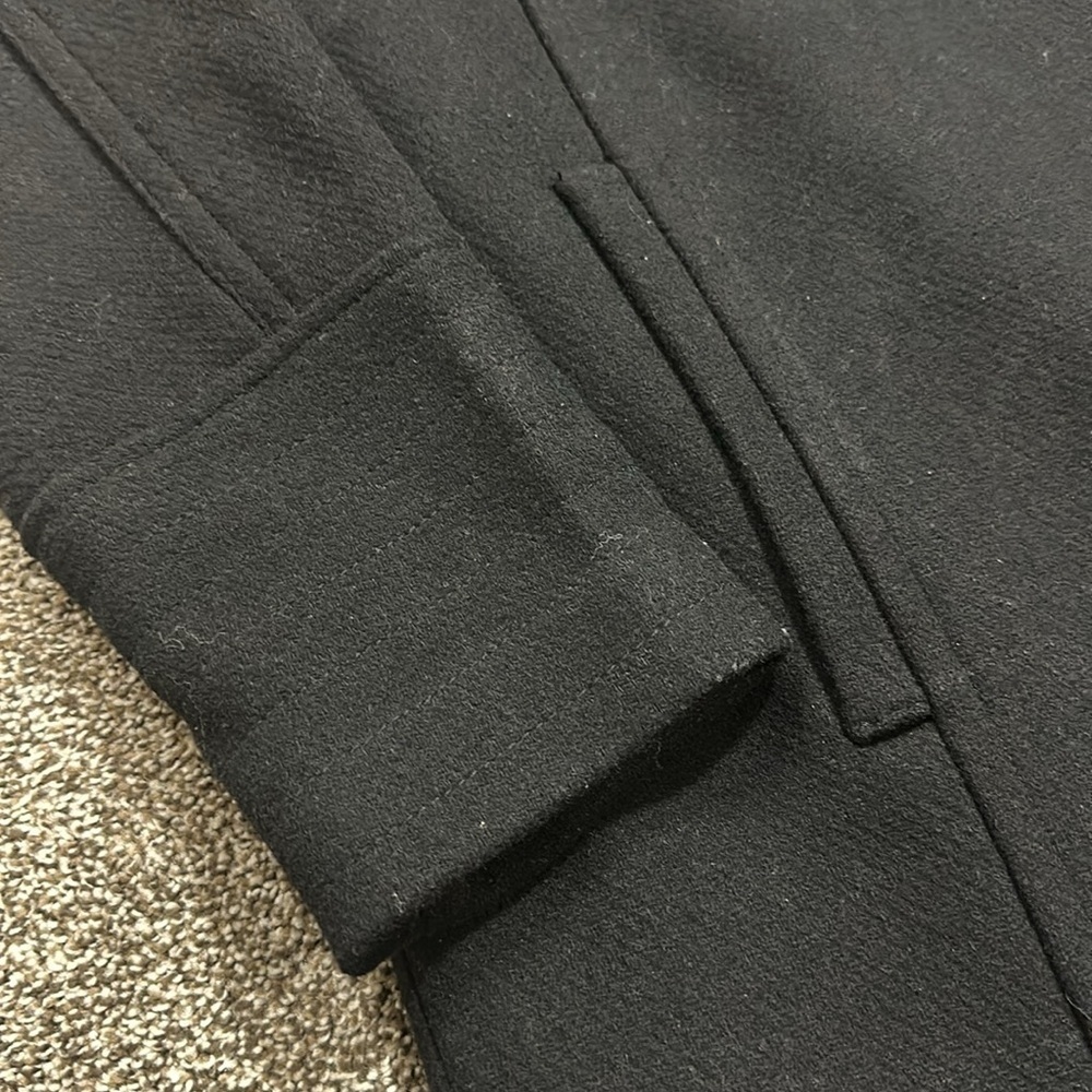 Worthington asymmetrical wool front zip coat. Black. Small. Like new. - Picture 4 of 13